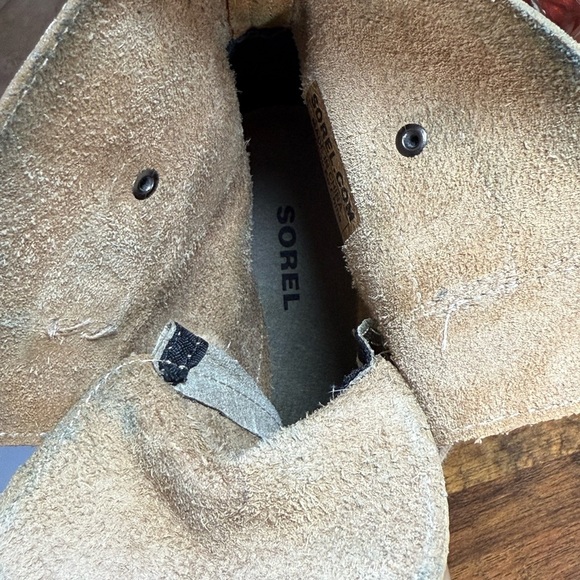 Sorel Joan of Arctic Wedge II Tan Leather Lace Boots Women's size 7 - Picture 8 of 10